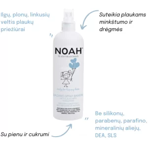 Vaikiškas balzamas plaukams su pienu ir cukrumi, 250 ml