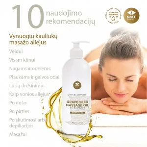 Vynuogių kauliukų masažo aliejus, 500 ml Vynuogių kauliukų masažo aliejus, 500 ml