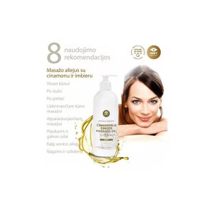 Masažo aliejus su cinamonu ir imbieru, 500 ml